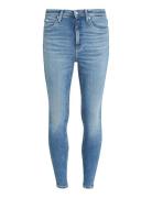 High Rise Super Skinny Ankle Bottoms Jeans Skinny Blue Calvin Klein Jeans