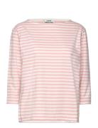 Soft Single Stripe Silje 3/4 Tee Tops T-shirts & Tops Long-sleeved Pink Mads Nørgaard