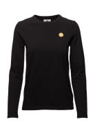 Moa Long Sleeve Tops T-shirts & Tops Long-sleeved Black Double A By Wood Wood