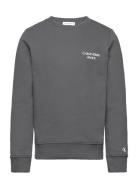 Ckj Stack Logo Sweatshirt Tops Sweatshirts & Hoodies Sweatshirts Grey Calvin Klein