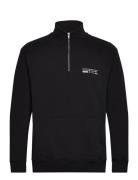 Lass Tech Half-Zip Designers Sweatshirts & Hoodies Sweatshirts Black Woodbird