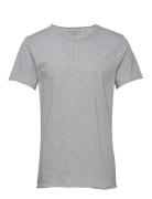 Crew-Neck Relaxed T-Shirt Tops T-Kortærmet Skjorte Grey Bread & Boxers