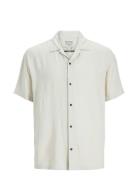 Jjejeff Solid Resort Shirt Ss Sn Tops Shirts Short-sleeved Cream Jack & J S