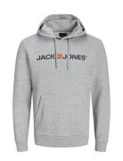 Jjecorp Old Logo Sweat Hood Noos Tops Sweatshirts & Hoodies Hoodies Grey Jack & J S