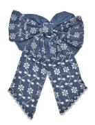 Angela Denim Bow Scrunchie Accessories Hair Accessories Scrunchies Blue Becksöndergaard