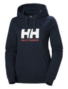 W Hh Logo Hoodie 2.0 Sport Sweatshirts & Hoodies Hoodies Navy Helly Hansen