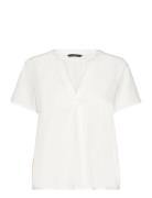 Vmmymilo Ss V-Neck Top Wvn Ga Tops T-shirts & Tops Short-sleeved White Vero Moda