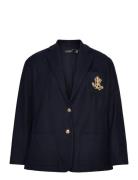 Str Sportswear Piqu-Lnd-Jkt Blazers Single Breasted Blazers Navy Lauren Women