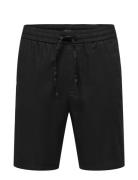 Onslinus 0007 Cot Lin Shorts Noos Bottoms Shorts Casual Black ONLY & SONS