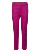 Double-Faced Stretch Cotton Pant Bottoms Trousers Slim Fit Trousers Pink Lauren Ralph Lauren