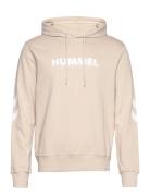 Hmllegacy Logo Hoodie Sport Sweatshirts & Hoodies Hoodies Cream Hummel