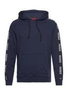 Sporty Logo Hoodie Tops Sweatshirts & Hoodies Hoodies Navy HUGO