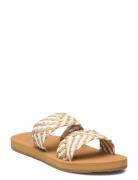 Porto Slide Ii Flade Sandaler Beige Roxy