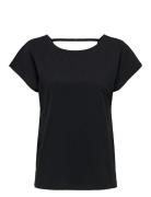 Onlmay Life S/S Open Back Top Box Jrs Tops T-shirts & Tops Short-sleeved Black ONLY