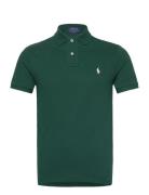 Slim Fit Mesh Polo Shirt Tops Polos Short-sleeved Green Polo Ralph Lauren
