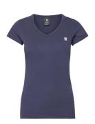 Eyben Slim V T S\S Wmn Tops T-shirts & Tops Short-sleeved Blue G-Star RAW