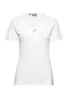 Club 22 Tech T-Shirt Women Sport T-shirts & Tops Short-sleeved White Head