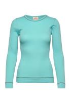 Blouse Ls Tops T-shirts & Tops Long-sleeved Blue Barbara Kristoffersen By Rosemunde
