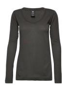 Adjustable Sleeve Slim L\S Wmn Tops T-shirts & Tops Long-sleeved Black G-Star RAW