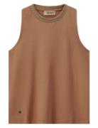 Mmfari Jersey Top Tops T-shirts & Tops Sleeveless Brown MOS MOSH