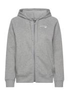 Nb Classic Core Fleece Fashion Full Zip Sport Sweatshirts & Hoodies Hoodies Grey New Balance