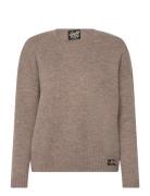 Essential Crew Neck Jumper Tops Knitwear Jumpers Brown Superdry