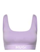 Bralette Sporty Logo Lingerie Bras & Tops Soft Bras Tank Top Bras Purple HUGO