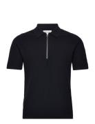 Cfkarl Ss Structured Polo Knit Tops Knitwear Short Sleeve Knitted Polos Navy Casual Friday