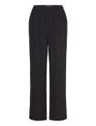 Trousers Bottoms Trousers Straight Leg Black Rosemunde