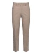 Slhreg-Smith Seersucker Trs Bottoms Trousers Formal Beige Selected Homme