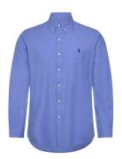 Custom Fit Stretch Poplin Shirt Tops Shirts Casual Blue Polo Ralph Lauren