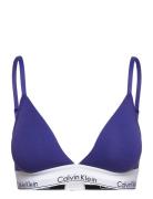 Lightly Lined Triangle Lingerie Bras & Tops Soft Bras Bralette Blue Calvin Klein