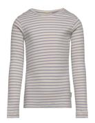 T-Shirt L/S Modal Striped Tops T-shirts Long-sleeved T-Skjorte Multi/patterned Petit Piao