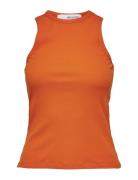 Slfanna O-Neck Tank Top Noos Tops T-shirts & Tops Sleeveless Orange Selected Femme