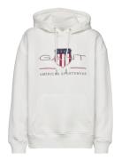 Rel Archive Shield Hoodie Tops Sweatshirts & Hoodies Hoodies White GANT