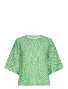 Top In Graphic Print Tops T-shirts & Tops Short-sleeved Green Coster Copenhagen