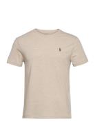 Custom Slim Fit Jersey Crewneck T-Shirt Designers T-Kortærmet Skjorte Beige Polo Ralph Lauren