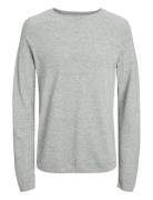 Jjehill Knit Crew Neck Noos Tops Knitwear Round Necks Grey Jack & J S