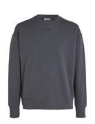 Nano Logo Sweatshirt Tops Sweatshirts & Hoodies Sweatshirts Grey Calvin Klein