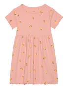 Dress Rib Lemons Dresses & Skirts Dresses Casual Dresses Short-sleeved Casual Dresses Pink Lindex