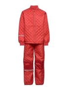 Basic Thermal Set -Solid Outerwear Thermo Outerwear Thermo Sets Red CeLaVi