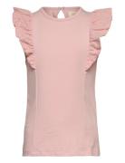 Top Ns Lace Tops T-shirts Sleeveless Pink Creamie