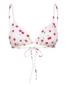 Cherry Bikini Top Swimwear Bikinis Bikini Tops Triangle Bikinitops White Mango