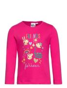 Long-Sleeved T-Shirt Tops T-shirts Long-sleeved T-Skjorte Pink Gurli Gris