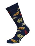 Fall Alpaca Leaves 1-Pack Lingerie Socks Regular Socks Navy Alpacasocks&Co