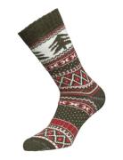 Winter Alpaca Tree 1-Pack Lingerie Socks Regular Socks Khaki Green Alpacasocks&Co