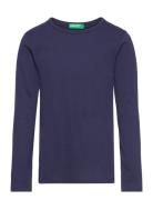 Long Sleeves T-Shirt Tops T-shirts Long-sleeved T-Skjorte Blue United Colors Of Benetton