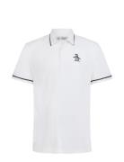 Heritage Piped Polo With Over D Logo Sport Polos Short-sleeved White Original Penguin Golf