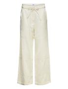 Dina - High Shine Blend Rd Bottoms Trousers Wide Leg Cream Day Birger Et Mikkelsen