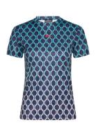 Ada Printed T-Shirt Tops T-shirts & Tops Short-sleeved Blue J. Lindeberg